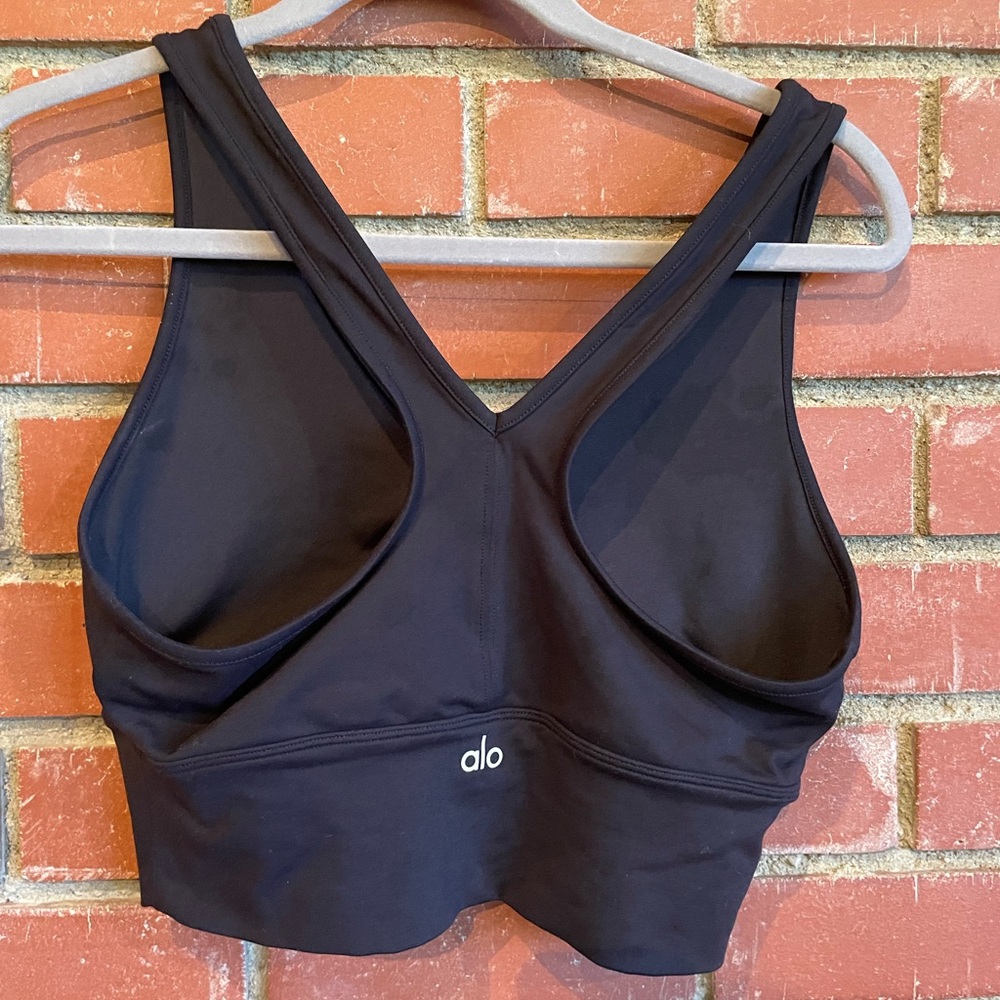 ALO Yoga Black Sports Bra - Picture 2 of 4
